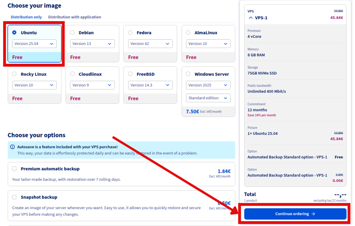 Configure your VPS